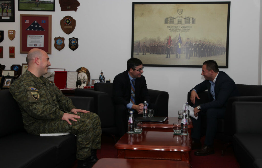 Meeting with Dr. Ian Parenteau and Mr. Armend Mehaj (Minister of Defense) 